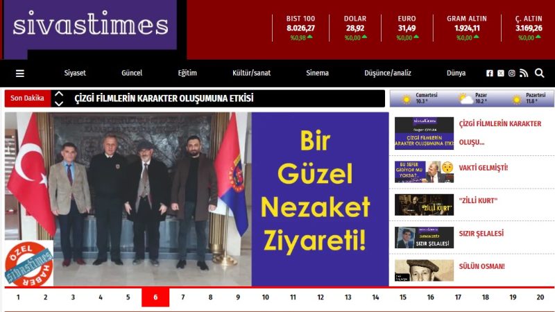 Sivastimes.com.tr sayfasında yer alan haberimiz